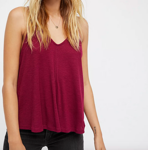 Free People Dani Tank in Sangria- FINAL SALE