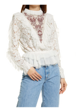 Load image into Gallery viewer, One Teaspoon Awaken Embroidered L/S Blouse in White - FINAL SALE