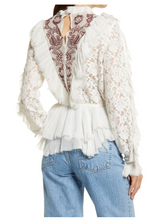 Load image into Gallery viewer, One Teaspoon Awaken Embroidered L/S Blouse in White - FINAL SALE