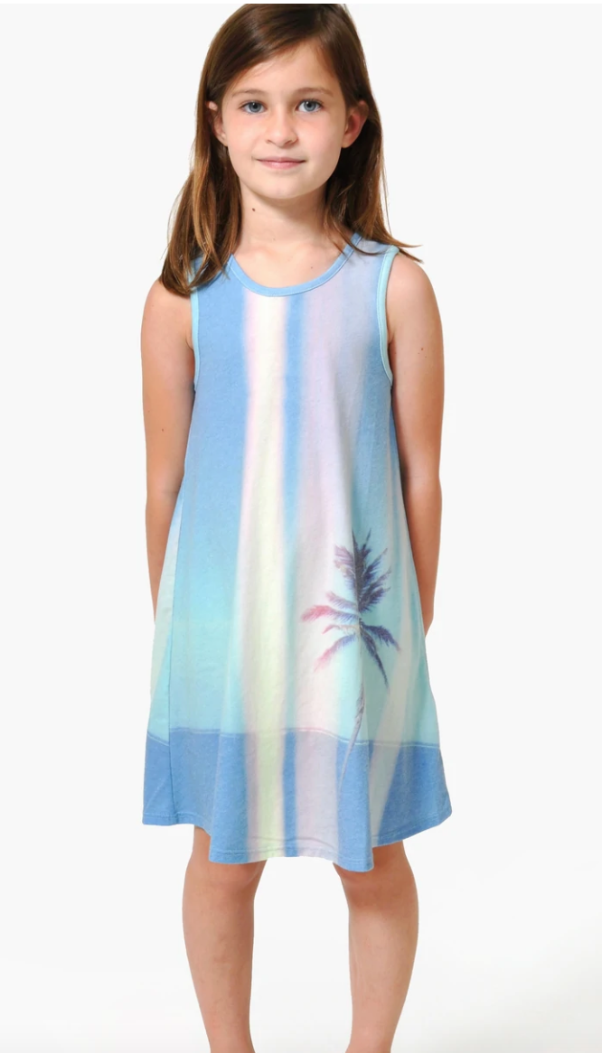 Sol Angeles Kids Sunset Palm Tank Dress - FINAL SALE