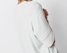 Load image into Gallery viewer, Faherty Womens Cloud Varsity Tee in Smoke - FINAL SALE