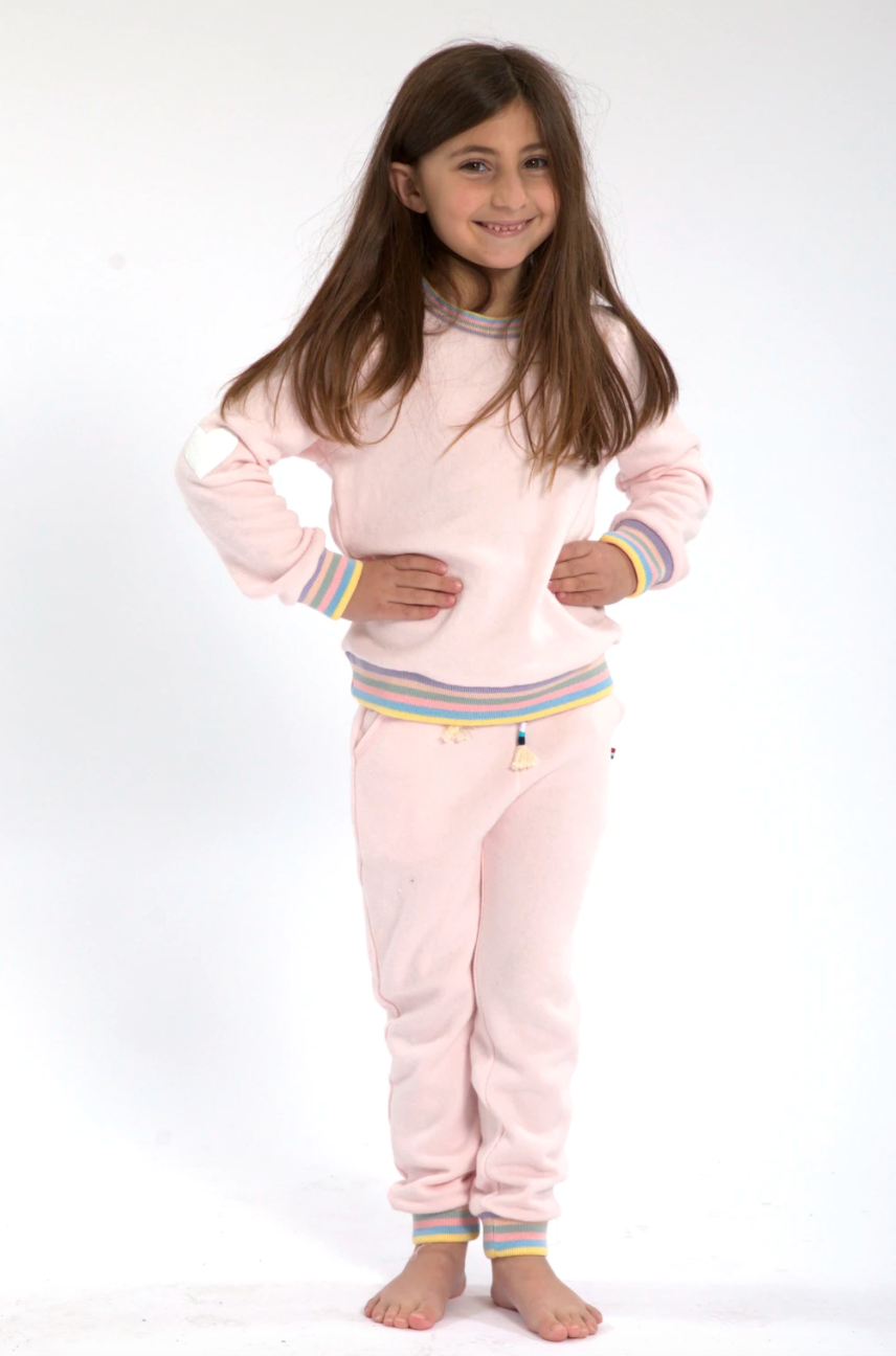 Sol Angeles Kids Pastel Rib Pullover in Haze - FINAL SALE