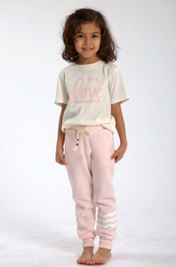 Sol Angeles Kids MORE LOVE Crew in D White - FINAL SALE
