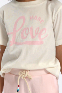 Sol Angeles Kids MORE LOVE Crew in D White - FINAL SALE