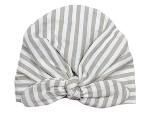 Emerson And Friends Kid's Grey Stripe Baby Turban