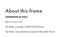 Load image into Gallery viewer, Illesteva Connecticut Sunglasses in Black