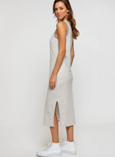 Load image into Gallery viewer, Sol Angeles Stripe Fleece Midi Dress in Natural - FINAL SALE