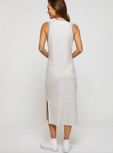 Load image into Gallery viewer, Sol Angeles Stripe Fleece Midi Dress in Natural - FINAL SALE