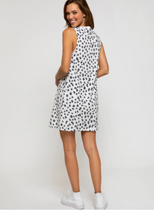 Sol Angeles Womens BW Dalmatian V Tank Dress - FINAL SALE