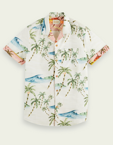 Scotch & Soda Mens Hawaiian Detailed Shirt - FINAL SALE