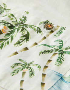 Scotch & Soda Mens Hawaiian Detailed Shirt - FINAL SALE