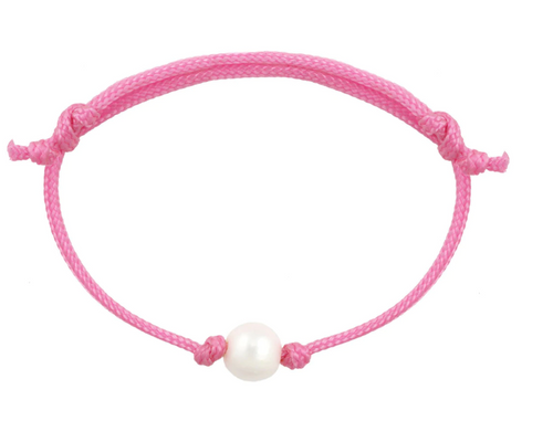 Kris Nations Freshwater Pearl Cord Bracelet - Pink