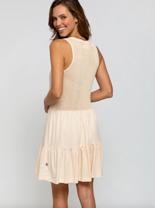 Sol Angeles Mesh Tier Dress in Peach - FINAL SALE