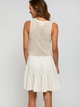 Load image into Gallery viewer, Sol Angeles Mesh Tier Dress in Ecru - FINAL SALE