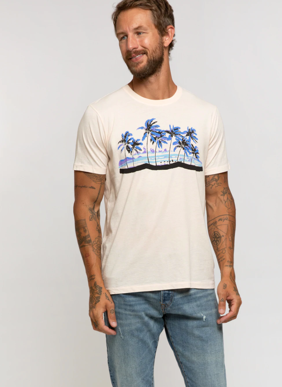 Sol Angeles Mens Palm Breeze Crew in Peach - FINAL SALE