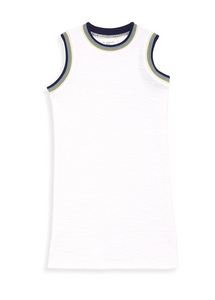 Sol Angeles Kids Boucle Echo Stripe Dress White - FINAL SALE