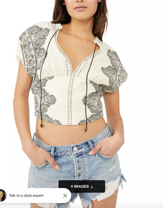 Free People Temecula Blouse in Ivory - FINAL SALE