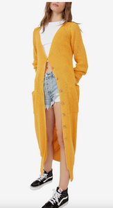 Free People It's Alright Cardi in Golden Apricot Combo - FINAL SALE