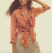 Load image into Gallery viewer, Free People Sheer Luck Shirt in Wood Chimes - FINAL SALE