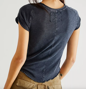 Free People Be My Baby Tee in Black