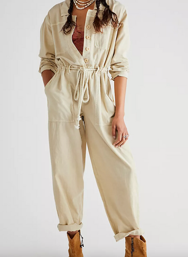 Free People Quinn Coverall in Thistle Seed - FINAL SALE