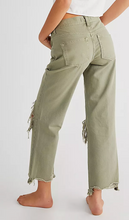 Load image into Gallery viewer, Free People Maggie Mid-Rise Straight-Leg Denim in Moss - FINAL SALE