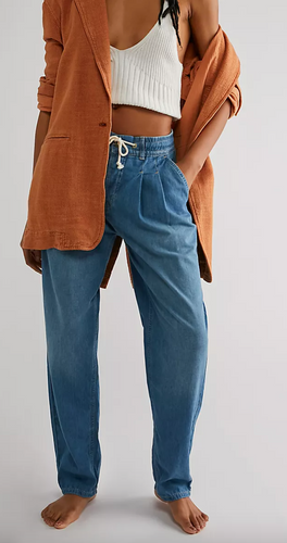 Free People Luna Denim Pull On In Stardust Blue