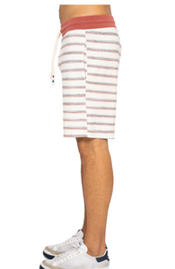 Sol Angeles Mens Stripe Boucle Short in Natural - FINAL SALE