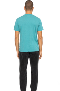 Sol Angeles Mens Essential Slub Crew in Turquoise - FINAL SALE
