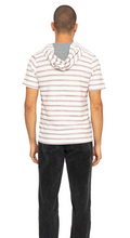 Load image into Gallery viewer, Sol Angeles Mens Stripe Boucle S/S Poncho in Natural - FINAL SALE