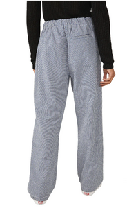 Free People Kate Gingham Straight-Leg Pant in Blue - FINAL SALE