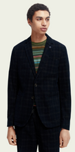 Load image into Gallery viewer, Scotch &amp; Soda Mens Single Breasted Corduroy Blazer in Blue Plaid - FINAL SALE