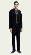 Load image into Gallery viewer, Scotch &amp; Soda Mens Fave Regular Tapered Fit Corduroy Jogger in Blue Plaid - FINAL SALE