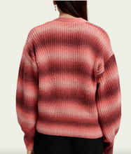 Load image into Gallery viewer, Scotch &amp; Soda Knitted Cardigan w/ Puffy Sleeves in Coral Ombre - FINAL SALE