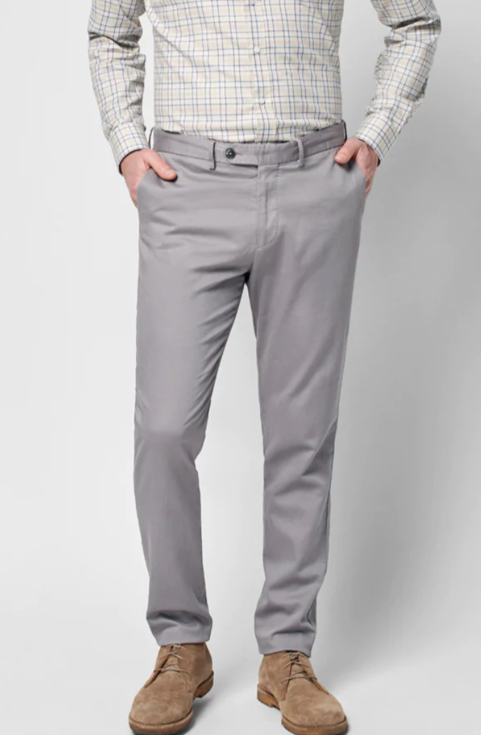Faherty Mens Reserve Cotton Linen Trouser in Fossil