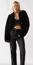 Load image into Gallery viewer, Free People All Night Fur Jacket In Black