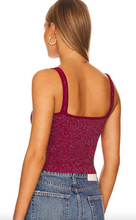 Load image into Gallery viewer, Free People Lurex Solid Rib Brami In WIne Combo - FINAL SALE