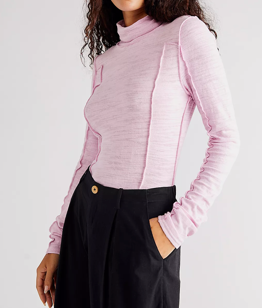 Free People Everyday Layering L/S in Blush Lilac - FINAL SALE