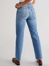 Load image into Gallery viewer, Free People Pacifica Straight-Leg Jeans in Mid Blue