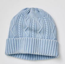 Load image into Gallery viewer, Free People Stormi Washed Cable Beanie in Ice Blue