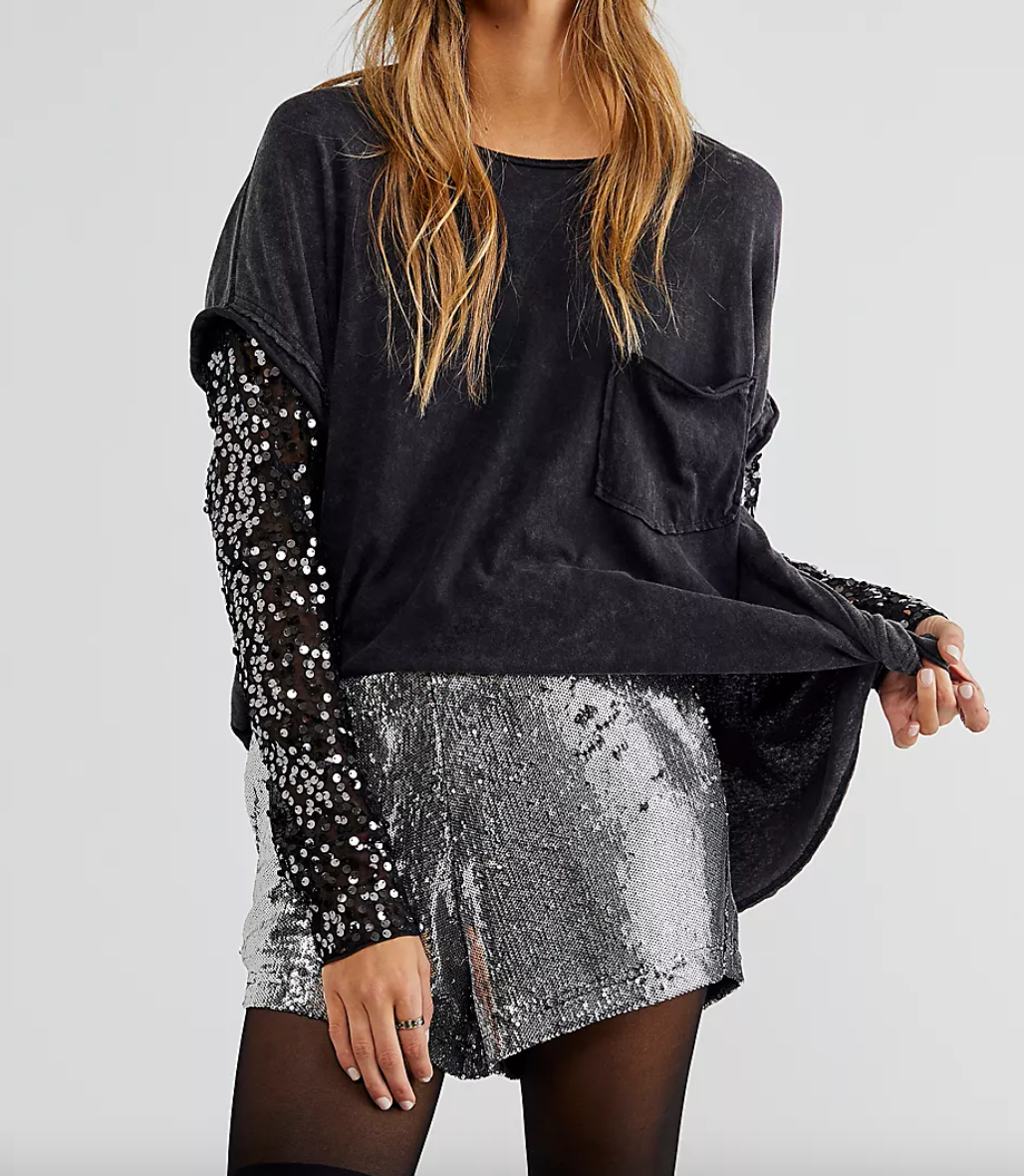 Free People Celine Tee in Black - FINAL SALE