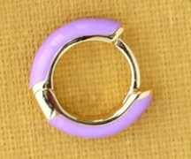 Load image into Gallery viewer, Kris Nations Enamel Huggie Hoop Earrings