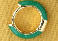 Load image into Gallery viewer, Kris Nations Enamel Huggie Hoop Earrings