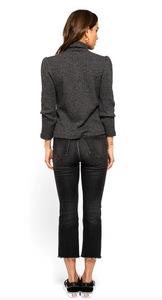 Sol Angeles Thermal Puff Turtleneck in Black