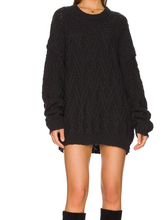Load image into Gallery viewer, Free People Isla Cable Tunic in Black - FINAL SALE