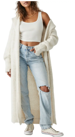 Free people sales faux fur cardi