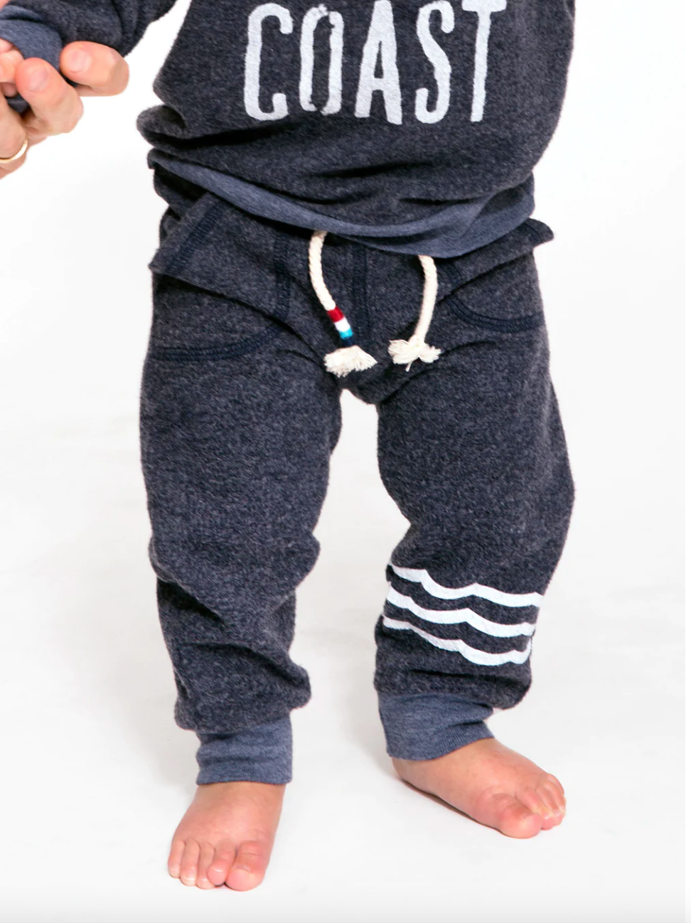 Sol Angeles Baby Waves Hacci Jogger in Indigo