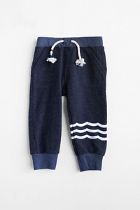 Sol Angeles Baby Waves Hacci Jogger in Indigo