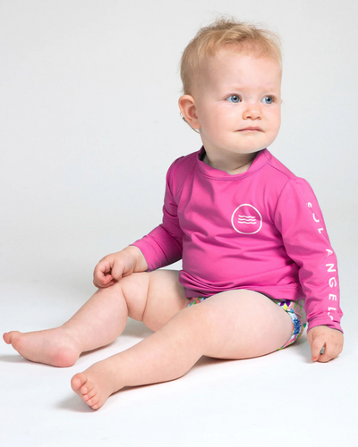 Sol Angeles Baby Waves L/S Rashguard in Pink