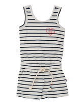 Load image into Gallery viewer, Sol Angeles Kids Nautical Stripe Romper in Natural - FINAL SALE